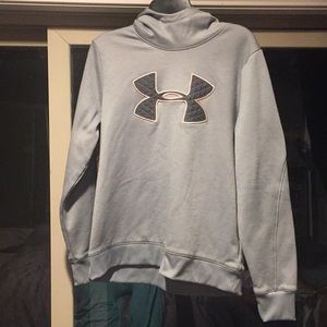 Under armour woman’s large hooded sweatshirt gray